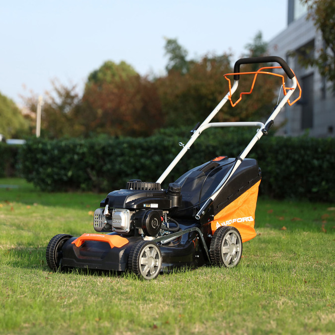 Ar benzīnu darbināma pļaujmašīna 3-in-1 46cm, 55L