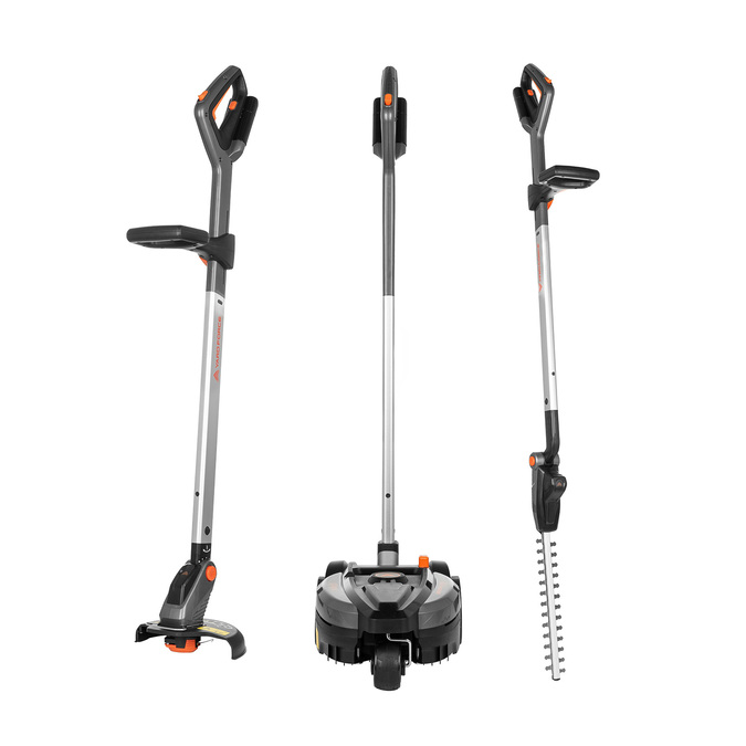 "3-in-1 iFlex" akumuliatorinė vejapjovė, žoliapjovė ir žirklės 12 V, 23 cm