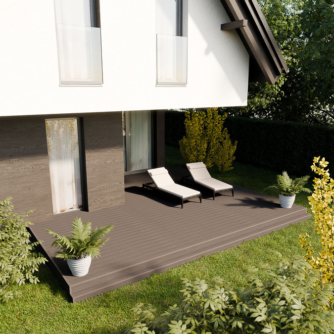BERGDECK komposiitplaat B150 Brushed Wild Teak 2.4m