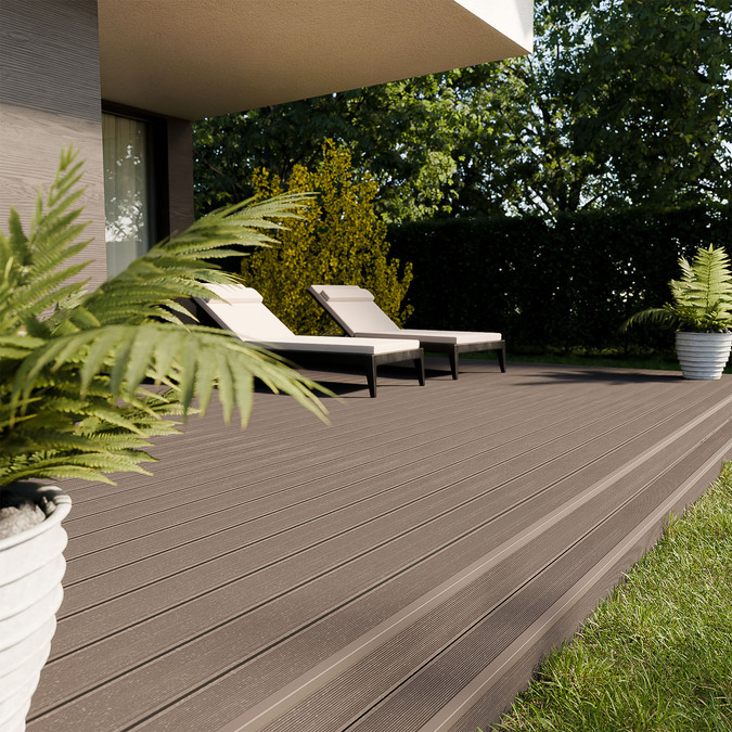 BERGDECK komposiitplaat B150 Brushed Wild Teak 2.4m