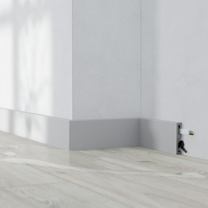 Skursteņu dēlis Alpha 80 mm 2,4 m Pelēks