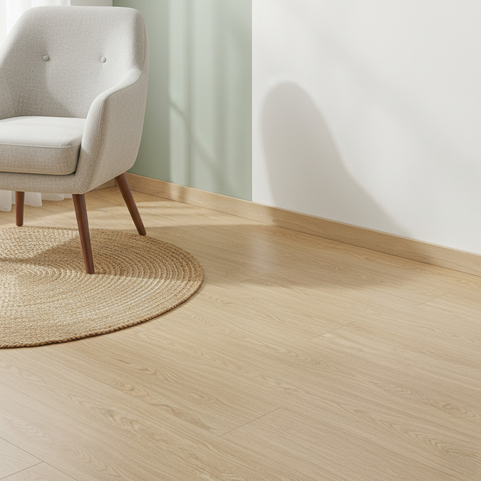 Плинтус Альфа 80 мм 2,4 м Дуб благородный