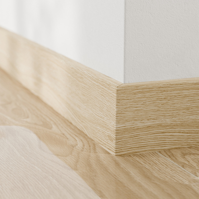 Плинтус Альфа 80 мм 2,4 м Дуб благородный