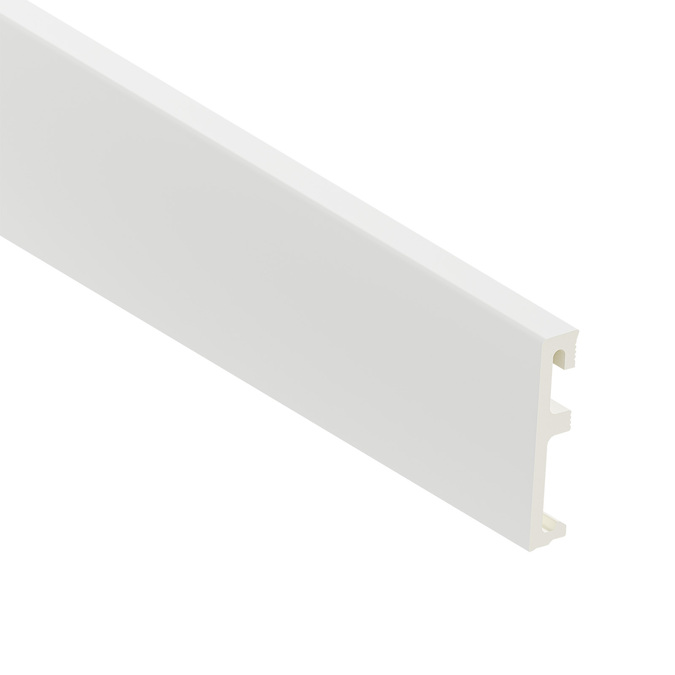 Skursteņu dēlis Alpha 80 mm 2,4 m Balta