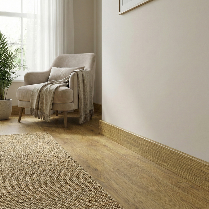 Плінтус Alpha 80 мм 2,4 м Дуб мятний