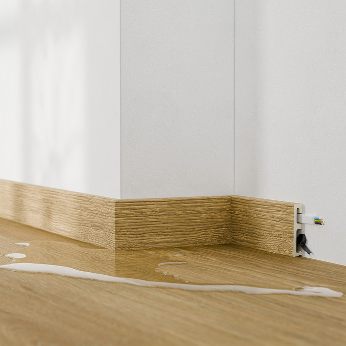 Плінтус Alpha 80 мм 2,4 м Дуб мятний