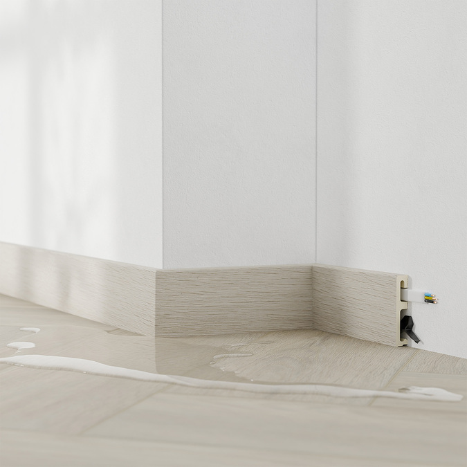 Alpha skirting board 80 mm 2,4 m Mint Oak